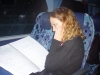 dans l'autocar, Samantha DELBERGHE la studieuse